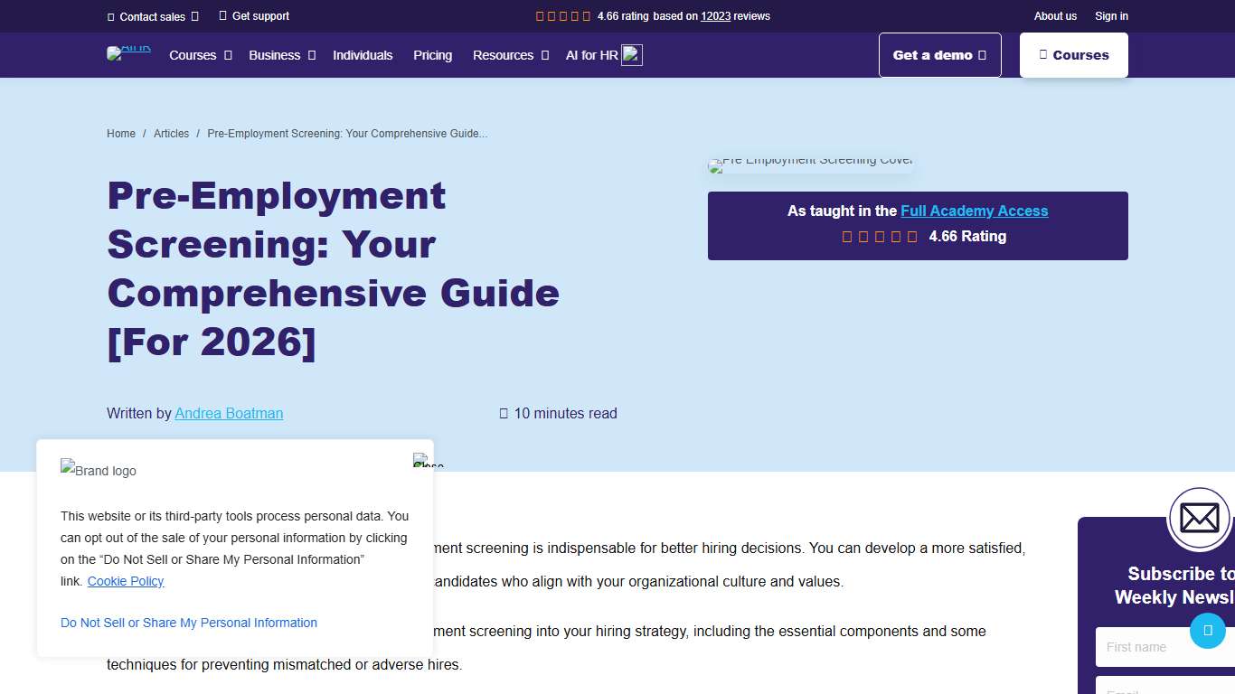 Pre-Employment Screening: Your Comprehensive Guide [For 2026] - AIHR